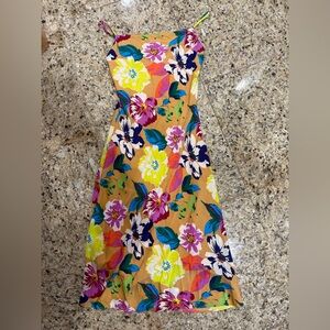 Skies Are Blue Mustard Fabric Detail